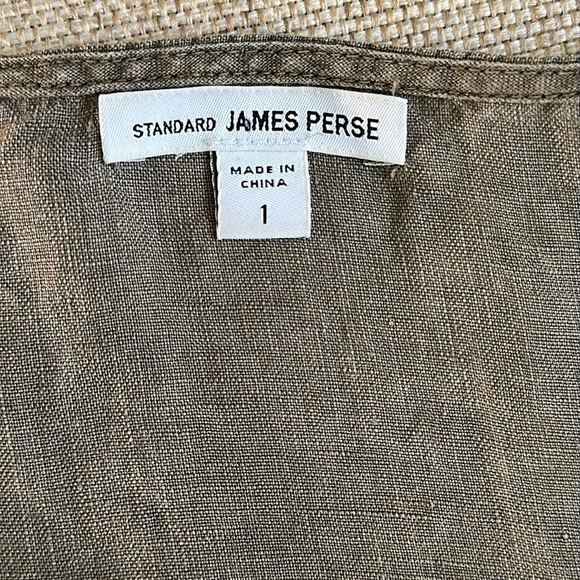 Standard James Perse 100% Linen Dress Seam Pockets Lagenlook Minimalist Classic* - Picture 4 of 9